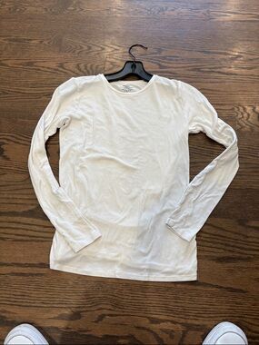 Majestic Paris Cream Long Sleeve Crewneck Top